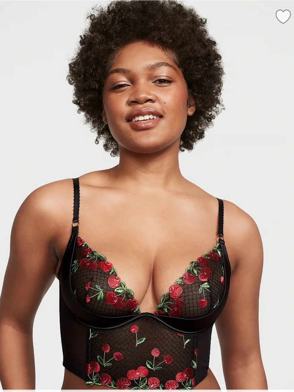 NWOT Victoria's Secret VERY SEXY Cherry Quarter-Cup Corset Top